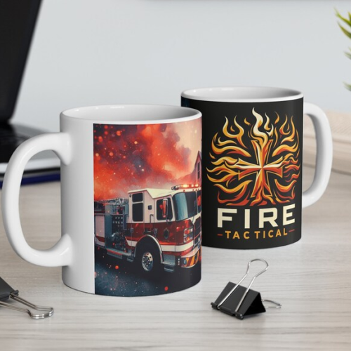 Fire Engine Ceramic Mug 11oz